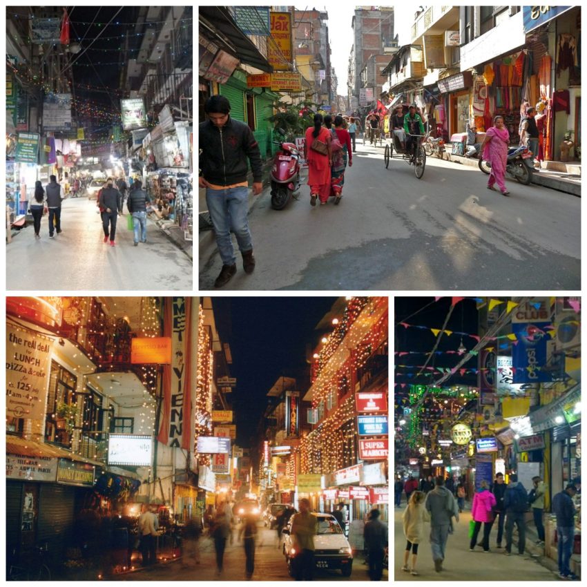 Thamel street view in Kathmandu